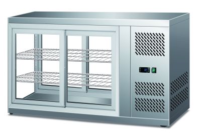 Frigo sopra banco ventilato con 3 lati in vetro CKC 100