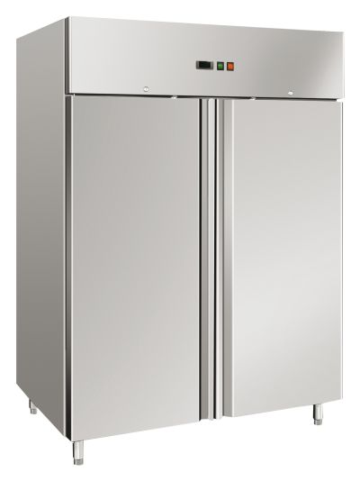 Armadio congelatore refrigerato inox 2 ante -22°C/-18°C 1476Lt