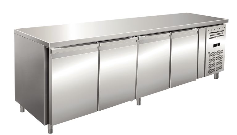 Tavolo inox refrigerato senza alzatina per la ristorazione SNACK 4100 BT