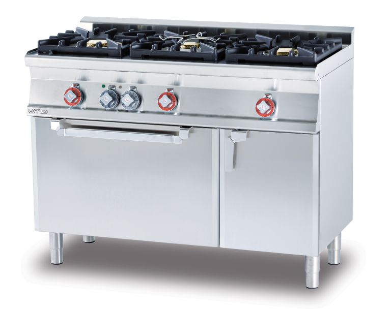 Cucina gas 3 fuochi e forno elettrico statico REDCOOK CF3-612GEMV