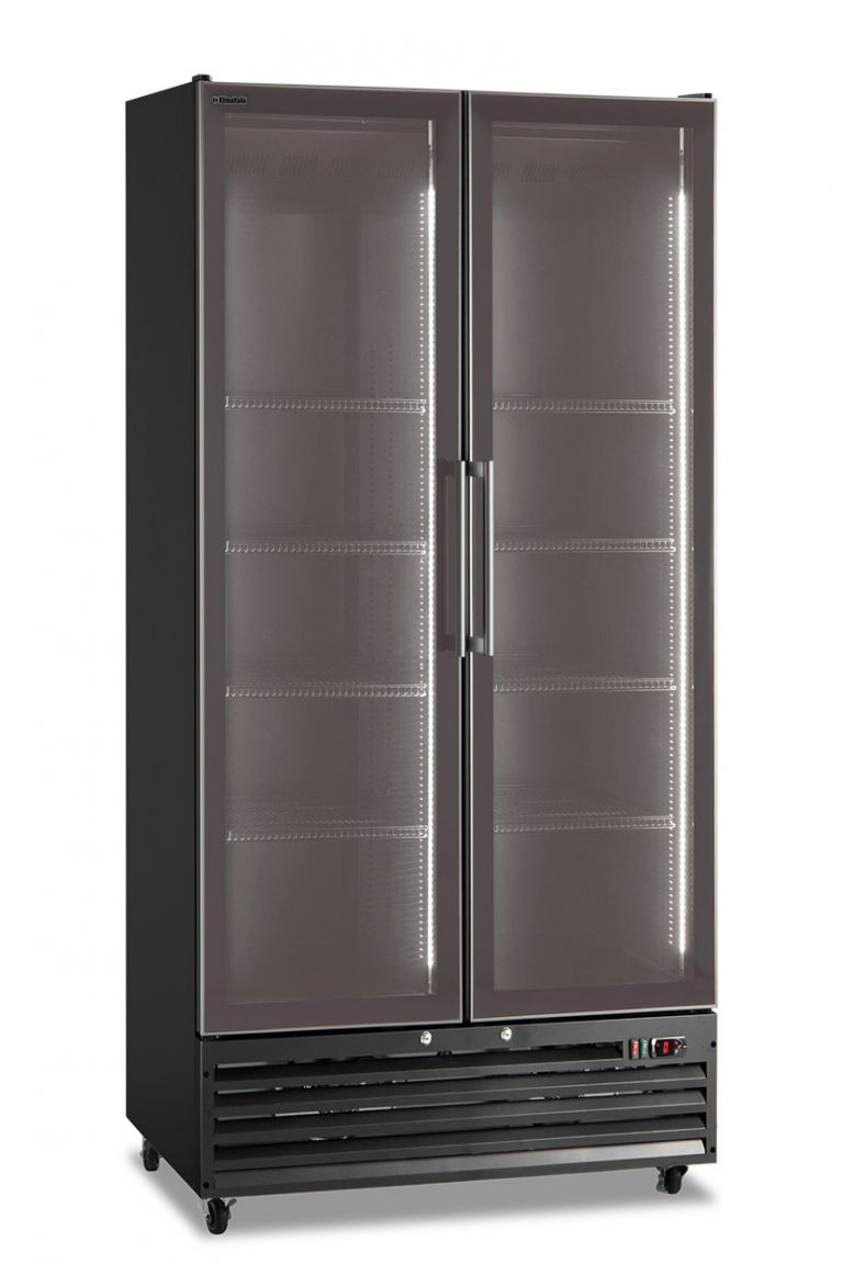 Frigo vetrina per bibite 2 ante 0/+10°C ICOOL 80 JUMBO BLACK