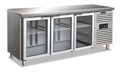 Tavolo inox 2 ante temperatura normale per ristorazione CAX 2100 TN