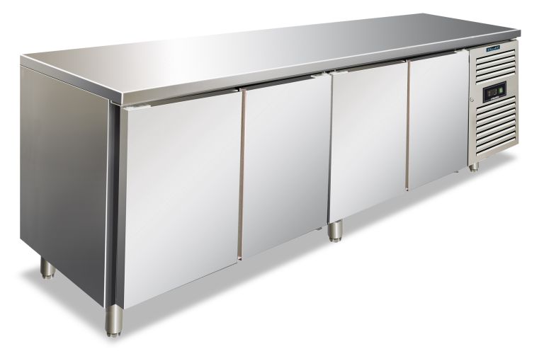 Tavolo inox 2 ante temperatura normale per ristorazione CAX 2100 TN