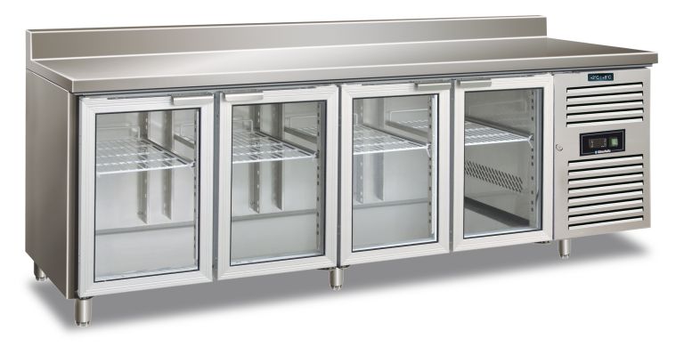 Tavolo inox 2 ante temperatura normale per ristorazione CAX 2100 TN