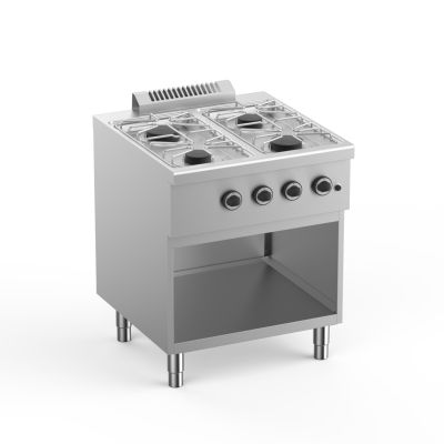 Cucina a Gas 4 fuochi 2x3,5+2x7Kw Professionale AT7G4B-F-1