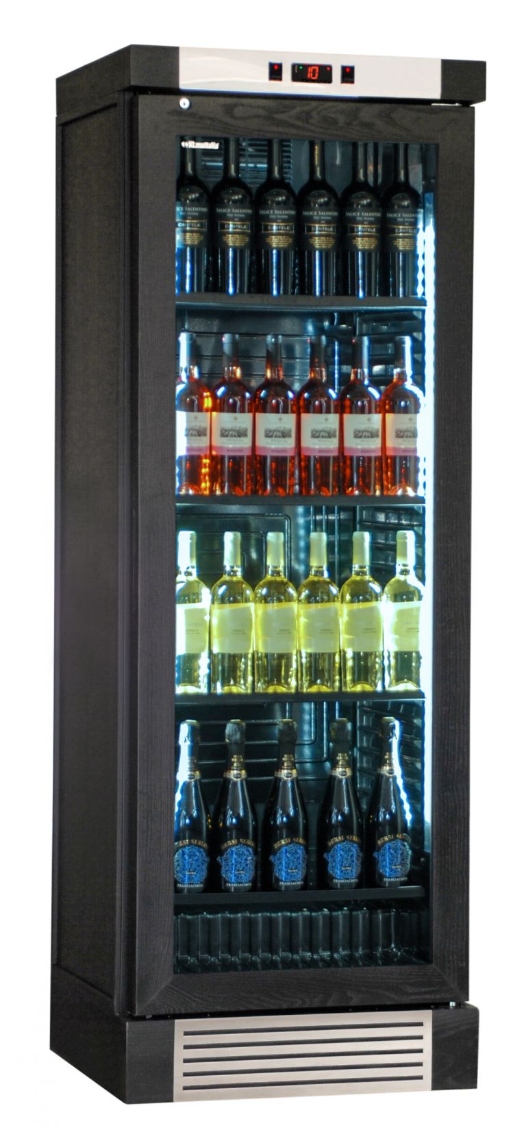 Frigo vini con ventola on/off +4/+18°C e +16/+10/+5°C CLW 420 L BLACK